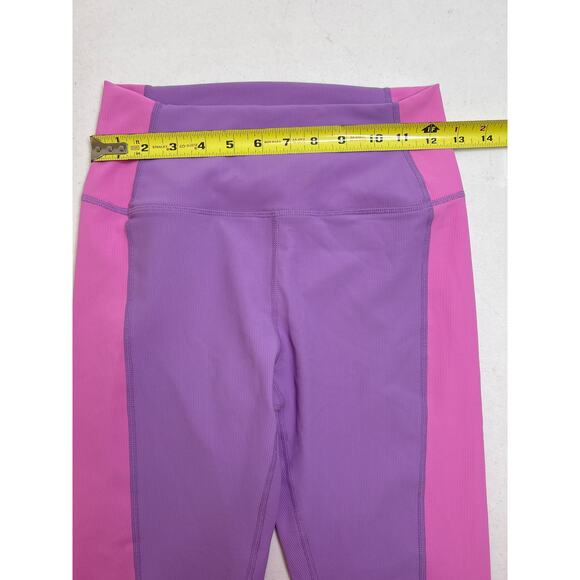 WILO The Label Ribbed Color block Pink and Purple High Rise Leggings Size M - Picture 4 of 6